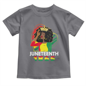 Queen Afro Toddler T Shirt Juneteenth 1865 TS01 Charcoal Print Your Wear