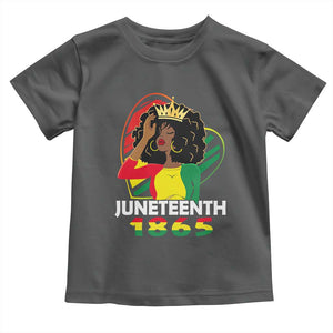 Queen Afro Toddler T Shirt Juneteenth 1865 TS01 Dark Heather Print Your Wear