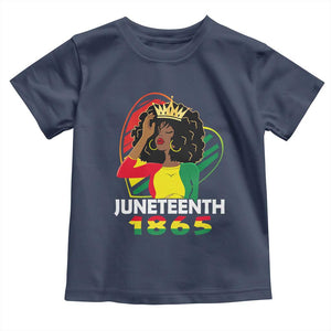 Queen Afro Toddler T Shirt Juneteenth 1865 TS01 Navy Print Your Wear