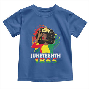 Queen Afro Toddler T Shirt Juneteenth 1865 TS01 Royal Blue Print Your Wear