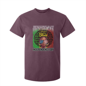 Juneteenth Is My Independence Day T Shirt For Kid For Black Queen Not July 4th TS01 Maroon Print Your Wear