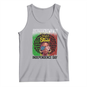 Juneteenth Is My Independence Day Tank Top For Black Queen Not July 4th TS01 Athletic Heather Print Your Wear