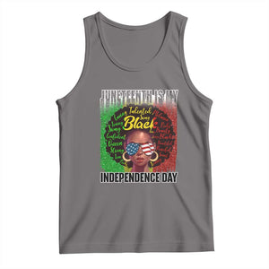 Juneteenth Is My Independence Day Tank Top For Black Queen Not July 4th TS01 Deep Heather Print Your Wear