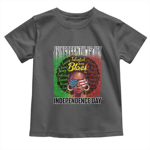 Juneteenth Is My Independence Day Toddler T Shirt For Black Queen Not July 4th TS01 Dark Heather Print Your Wear