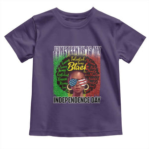 Juneteenth Is My Independence Day Toddler T Shirt For Black Queen Not July 4th TS01 Purple Print Your Wear