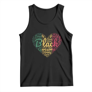 Black Awesome Strong Inspirational Tank Top African American Pride Juneteenth BHM TS01 Black Print Your Wear