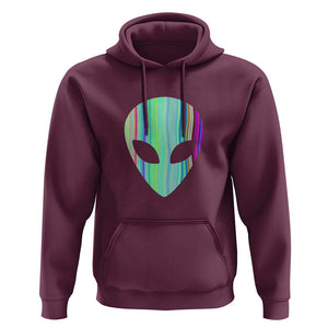 Alien Head Holographic Cute UFO Hoodie TS01 Maroon Print Your Wear