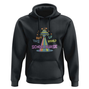 Retro School Nurse Is Out Of This World RN Space UFO Hoodie TS01 Black Print Your Wear