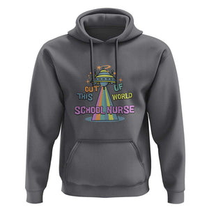 Retro School Nurse Is Out Of This World RN Space UFO Hoodie TS01 Charcoal Print Your Wear