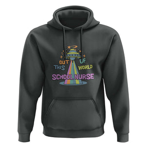 Retro School Nurse Is Out Of This World RN Space UFO Hoodie TS01 Dark Heather Print Your Wear