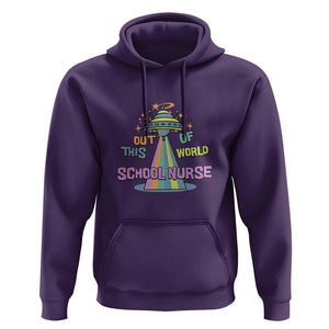 Retro School Nurse Is Out Of This World RN Space UFO Hoodie TS01 Purple Print Your Wear