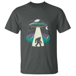 UFO Bigfoot Alien Abduction T Shirt TS01 Dark Heather Print Your Wear