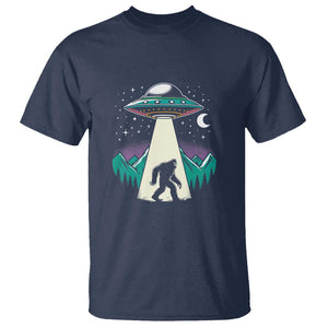 UFO Bigfoot Alien Abduction T Shirt TS01 Navy Print Your Wear