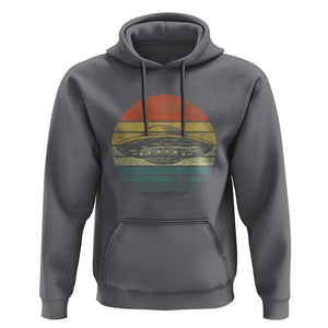 UFO Gifts Retro Sunset Funny Alien UFO Hunter Silhouette Hoodie TS01 Charcoal Print Your Wear