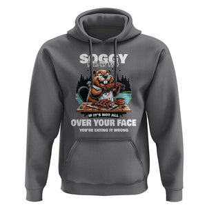 Soggy Beaver BBQ If It's Not All Over Your Face Beaver Hoodie TS01 Charcoal Print Your Wear
