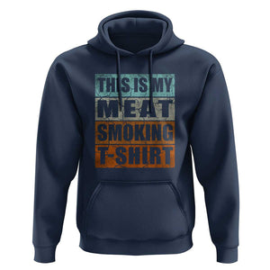 BBQ Smoker Themed Retro - Vintage My Meat Smoking Hoodie TS01 Navy Print Your Wear