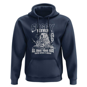 Soggy Beaver BBQ Hoodie It's Over Face The Beaver TS01 Navy Print Your Wear