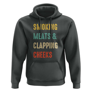 Smoking Meats And Clapping Cheeks Funny BBQ Meat Smoking Hoodie TS01 Dark Heather Print Your Wear