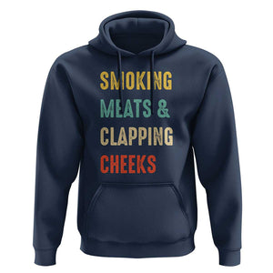 Smoking Meats And Clapping Cheeks Funny BBQ Meat Smoking Hoodie TS01 Navy Print Your Wear