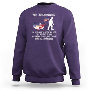 Patriotic USA Flag Sweatshirt Believe in God American Pride TS01 Purple Print Your Wear