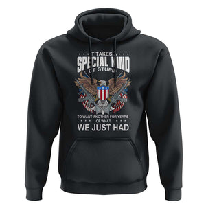 Patriotic Eagle Design Hoodie It Takes a Special Kind of Stupid TS01 Black Print Your Wear