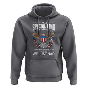 Patriotic Eagle Design Hoodie It Takes a Special Kind of Stupid TS01 Charcoal Print Your Wear
