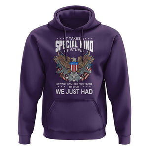 Patriotic Eagle Design Hoodie It Takes a Special Kind of Stupid TS01 Purple Print Your Wear