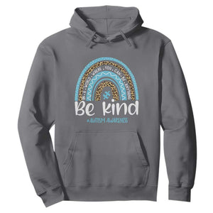 Autism Awareness Hoodie In A World Where You Can Be Anything Be Kind Blue Rainbow TS01 Charcoal Printyourwear