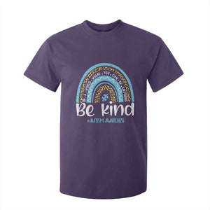 Autism Awareness T Shirt For Kid In A World Where You Can Be Anything Be Kind Blue Rainbow TS01 Purple Printyourwear