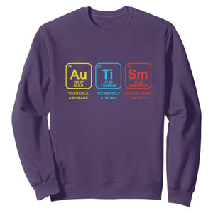 Autism Awareness Sweatshirt Chemical Elements Periodic Table ASD TS01 Purple Printyourwear