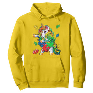 Unicorn Autism Hoodie His Fight is My Fight with Flossing Unicorn Puzzle Piece TS01 Daisy Printyourwear