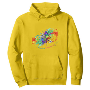 Autism Acceptance Hoodie Accept Understand Love Rainbow Infinity With Butterfly Feathers TS01 Daisy Printyourwear