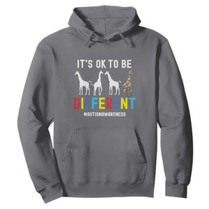 Giraffe Autism Hoodie It's Ok To Be Different Jigsaw Puzzle TS01 Charcoal Printyourwear