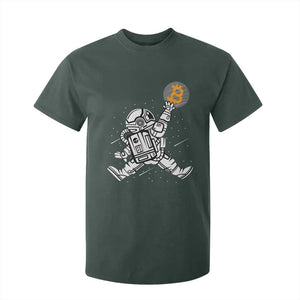 Funny Crypto Investing T Shirt For Kid Bitcoin HODL BTC Astronaut Trader TS02 Dark Forest Green Print Your Wear