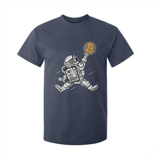 Funny Crypto Investing T Shirt For Kid Bitcoin HODL BTC Astronaut Trader TS02 Navy Print Your Wear