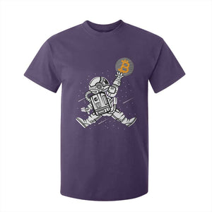 Funny Crypto Investing T Shirt For Kid Bitcoin HODL BTC Astronaut Trader TS02 Purple Print Your Wear
