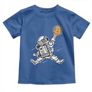 Funny Crypto Investing Toddler T Shirt Bitcoin HODL BTC Astronaut Trader TS02 Royal Blue Print Your Wear