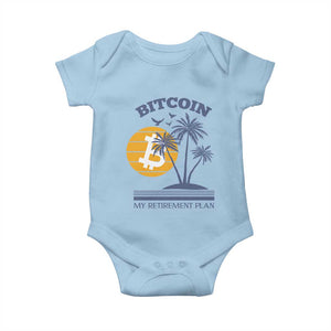 Funny Crypto Investing Baby Onesie Bitcoin My Retirement Plan TS02 Light Blue Print Your Wear