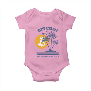 Funny Crypto Investing Baby Onesie Bitcoin My Retirement Plan TS02 Light Pink Print Your Wear