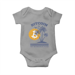 Funny Crypto Investing Baby Onesie Bitcoin My Retirement Plan TS02 Sport Gray Print Your Wear