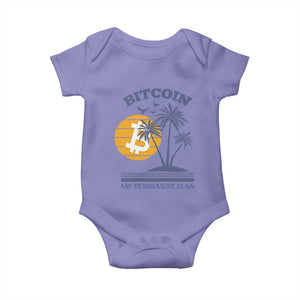 Funny Crypto Investing Baby Onesie Bitcoin My Retirement Plan TS02 Violet Print Your Wear