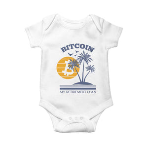 Funny Crypto Investing Baby Onesie Bitcoin My Retirement Plan TS02 White Print Your Wear