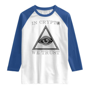 Funny Crypto Raglan Shirt In Crypto We Trust Bitcoin Cryptocurrency TS02 White Royal Print Your Wear