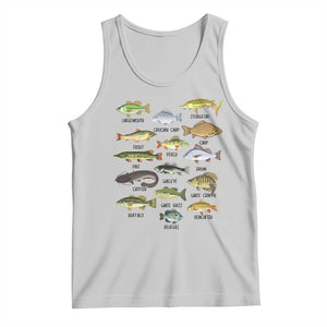 Freshwater Fish Species Tank Top Funny Fishing Types Fisherman Dad TS02 Ash Print Your Wear