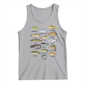 Freshwater Fish Species Tank Top Funny Fishing Types Fisherman Dad TS02 Athletic Heather Print Your Wear