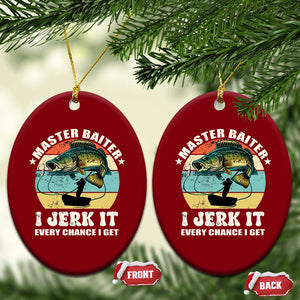 Funny Fishing Master-Baiter Ceramic Ornament Kayak Fishing Dad Grandpa Bass Fish Adult Humor TS02 Print Your Wear
