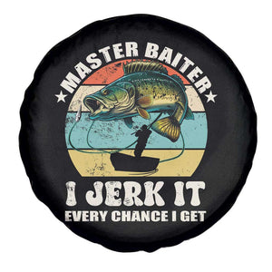 Funny Fishing Master-Baiter Spare Tire Cover Kayak Fishing Dad Grandpa Bass Fish Adult Humor TS02 Print Your Wear