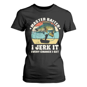 Funny Fishing Master-Baiter T Shirt For Women Kayak Fishing Dad Grandpa Bass Fish Adult Humor TS02 Black Print Your Wear