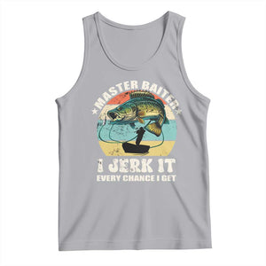 Funny Fishing Master-Baiter Tank Top Kayak Fishing Dad Grandpa Bass Fish Adult Humor TS02 Athletic Heather Print Your Wear