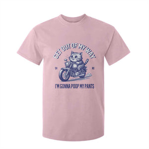 Funny Cat Meme T Shirt For Kid Get Out of My Way Gonna Poop My Pants Adult Humor Meme TS02 Light Pink Print Your Wear